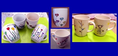 Maľovanie na porcelán - hrnčeky